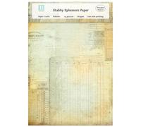 ZAKHSE Cardstock Paper, 24 Sheets A5 Size Scrapbook Paper Pad, Shabby Ephemere Paper Packs Single-Sided Card Stock, 8 Designs, Vintage Decorative Craft Paper DIY Photo Album Card Making Supplies