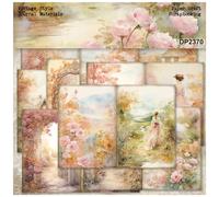 ZAKHSE Pattern Paper Pack Valentines Day, 24 Sheets A5-sized Scrapbook Paper Pad Cardstock Paper, Rose Flower Single-Sided Decorative Craft Paper for Wedding Photo Album Card Making-8 Designs
