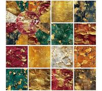 ZAKHSE Scrapbook Paper Pack 6x6, 48 Sheets Gold Foil Texture Pattern Single Sided Prints Cardstock Acid-free 160gsm Decorative Craft Paper for DIY Greeting Card Scrapbooking Supplies, 12 Designs