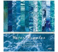 ZAKHSE Scrapbook Paper Pad 6 x 6 Inches, 24 Sheets Cardstock Paper, Water Ripples Sea Wave Single-sided Patterned Paper Pack, 160gsm Decorative Craft Paper for Photo Album Background Card Making