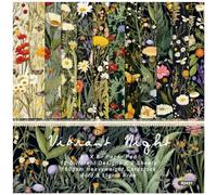 ZAKHSE Scrapbook Paper Pad 6"x6" Floral Cardstock Paper, 48 Sheets Flower Field Single-sided Pattern Paper, 12 Designs, Acid-free Decorative Craft Paper for DIY Photo Album Background Card Making