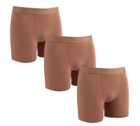 ZAKIRA Men's Tencel Modal Boxers Trunks - Super Soft Stretch Breathable Quick Dry Underwear 3 Pack(Brown, XL)