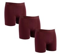 ZAKIRA Men's Tencel Modal Boxers Trunks - Super Soft Stretch Breathable Quick Dry Underwear 3 Pack(Burgundy, M)