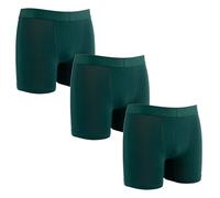 ZAKIRA Men's Tencel Modal Boxers Trunks - Super Soft Stretch Breathable Quick Dry Underwear 3 Pack(Green, S)