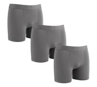 ZAKIRA Men's Tencel Modal Boxers Trunks - Super Soft Stretch Breathable Quick Dry Underwear 3 Pack(Grey, S)