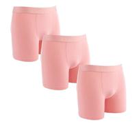 ZAKIRA Men's Tencel Modal Boxers Trunks - Super Soft Stretch Breathable Quick Dry Underwear 3 Pack(Pink, S)