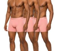 ZAKIRA Men's Tencel Modal Boxers Trunks - Super Soft Stretch Breathable Quick Dry Underwear 3 Pack(Pink, L)