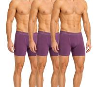 ZAKIRA Men's Tencel Modal Boxers Trunks - Super Soft Stretch Breathable Quick Dry Underwear 3 Pack(Purple, L)
