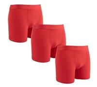 ZAKIRA Men's Tencel Modal Boxers Trunks - Super Soft Stretch Breathable Quick Dry Underwear 3 Pack(Red, L)