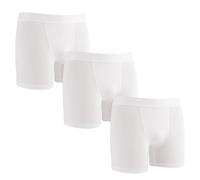 ZAKIRA Men's Tencel Modal Boxers Trunks - Super Soft Stretch Breathable Quick Dry Underwear 3 Pack(White, XXL)
