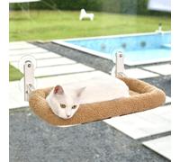 Zakkart Foldable Cat Hammock for Window - Cordless, Machine Washable Bed, Robust Metal Frame & ABS Brackets- Cat Window Perch for Large Cats