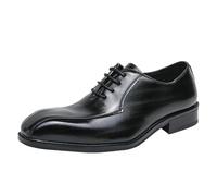 ZaKoonaC Men's Pointed Toe Lace-Up Oxford Dress Shoes Black
