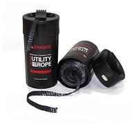 Zakous All Purpose Utility Rope Canister, 120 Feet 1100lb Strengh, 100% Nylon Rope Truck Car Vehicle Use - Versatile Usage for Camping Essentials, Hunting, Emergency Preparedness, Tow(Gray)