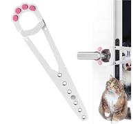ZAKTUS 1 x adjustable paw shaped cat lock, alternative to door locks and stops, keeps dogs away, lets cats in and out free