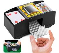 ZAKVOP Automatic Card Shuffler 1-2 Deck for UNO Playing Card Game, Electric Poker Card Shuffler Machine, Electric Shuffler Machine for Blackjack, Texas Hold'em, Family Party Travel (Battery Operated)