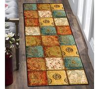 ZAKWAS Hallway Rug,Carpet Runner - Modern Geometric Patterns - Washable Non-slip - Microfiber Runner Rugs For Hallway Bathroom Living Room Bed Runner Kitchen Rugs Runner Mats