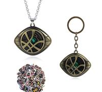 Zaky 22 pcs Thanos Charm Pendant Necklace Keychain for Unisex Jewellery Accessories Gift