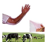 Zaky 34 inches Disposable Soft Plastic Film Gloves Long Arm Glove and Dust High Density Material no Leakage 10 pcs