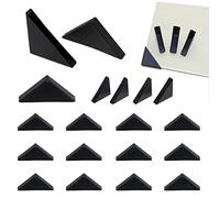 Zaky 6 x 50mm Corner Protectors Glass and Mirror Safety Edge & Corner Guards Cushion Product to Angles Plastics Corner Protectors Black 40 pcs
