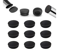 Zaky Variety of Sizes Round Plastic Plug Black Round Tube Inserts Tubing End Cap Plug for Metal Tube Chairs Sofas Tables Shelves 10 pcs(40mm)