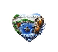 Zakynthos Greece 3D Heart-Shaped Fridge Magnet Souvenir Gift,Resin Handmade Zakynthos Refrigerator Magnet Home & Kitchen Decoration Collection