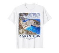Zakynthos Navagio Beach Greece Vintage Travel T-Shirt