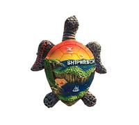 Zakynthos Shipwreck Greece 3D Turtle Refrigerator Magnet Souvenirs Handmade Resin Magnetic Stickers Home Kitchen Decoration,Greece Fridge Magnet Collection Gift