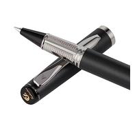 Zalantan Liquid Ink Rollerball Pen - Luxury Metal Design, Smooth Writing, Stylish Gift Case for Men & Women, 2 Refills Included - Inky Black