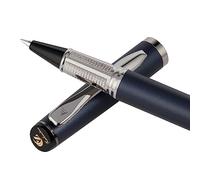 Zalantan Liquid Ink Rollerball pen, Luxury Nice Metal Smooth Writing Stylish Design Effortless Writing Fancy Pens with Gift Case for Men & Women with 2 Refills-Blue