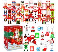 ZALAON Christmas Cracker Kit, 12 Pieces Toy Box Cracker for Xmas With Cracker Hat Jest For Christmas Party Supplies Christmas Tree
