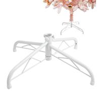ZALAON Christmas Tree Base Stand, 40CM White Artificial Tree Bracket Metal for 4ft 5ft 6ft Christmas Tree