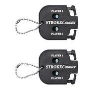 ZALAOR 2 PCS Black Golf Stroke Counter - Mini Golf Score Keeper with Clicker for 2 Players - Handy Portable Golf Counter Clicker with Key Chain - Accurate Golf Shot Counter for Competitions and Games