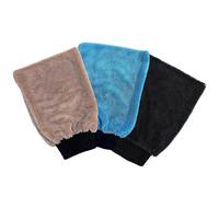 ZALAOR 3 Pack Magic Bathroom Drying Cloth - Reusable Microfiber Dusting Gloves - Magic Cloths for Cleaning Shower Glass, Mirrors, Cars - Multipurpose Lint-Free Wash Mitt for Home & Auto Detailing