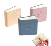 ZALAOR 3 PCS Mini Sketchbook Set 5x5 CM - Pocket Size Watercolor Drawing Pad with Leather Cover - Portable Tiny Art Journal Notebook for Ink and Paint