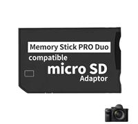ZALAOR Memory Stick Adapter for PSP 1000/2000/3000, TF to MS Adapter | Micro SD to PRO Duo Card Converter, Compatible with Sony Handycam & PlayStation Portable, Black
