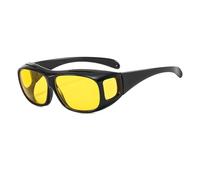 ZALAOR Night Driving Glasses for Adults - Yellow Tinted Polarized Lenses for Headlight Glare - Wrap Around Eyewear for Men and Women - Designed for Low Light Driving