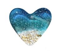 ZALAOR Pocket Hug Gift for Loved Ones:Mini Glass Heart Token with Thinking of You Card - Good Luck Pocket Hugs for Friends Family School Farewell Thinking of You Gifts for Women