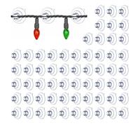 ZALAOR Suction Hooks for Christmas Lights - 60 Pack Small Clear Window Suction Cup Hooks for Fairy Lights - Reusable Suction Hooks for Glass Windows Indoor Holiday Decorations
