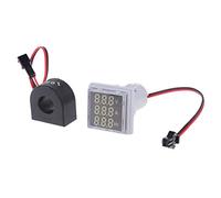 zalati 3in1 Voltmeter AD16-22VAH with Square Display Signal Light for Volt Current Frequency Hz -White