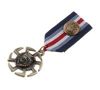 zalati Badge Brooch Pin Vintage Fabric Medal Badge Pendant Badge Accessory for Fancy Dress Party Formal Costume Uniform - Wolf