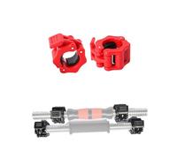 zalati Barbell Clips 4pcs Barbell Locking Collar with Quick-Release Buckle for Weightlifting Power Lifting Cross Training - Red