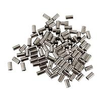 zalati Cable End Crimps, 100 Pieces Sleeve Ferrules Aluminum 5mm for Bike Brake Cable