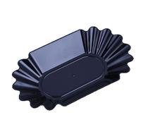 zalati Coffee Beans Display Dish Reusable Plastic Sample Tray Plate for Home Kitchen Temporary Storage - Black