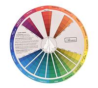 zalati Color Wheel Two Side Color Mixing Learning Guide for Art Class Teaching Tool Makeup Blending Board Chart - 9.0 inch/23cm