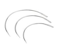 zalati Curved Needles 3 Pieces Sewing Needles for Sewing Repairing Carpet Leather Canvas Weaving Crafts - Silver
