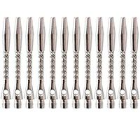 zalati Dart Shafts 12pcs Aluminum Alloy Dart Pole Rod with Standard 2BA Screw Thread for Darts Accessories - 45mm, Silver
