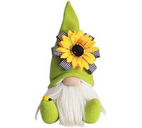 zalati Doll with Sunflower Sunshine Cute Dolls Handmade Gnome Plush Faceless Doll for Fairy Garden Ornaments Home Decoration