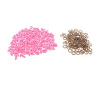 zalati Dolls Noses 100pcs with Thread End Washer Plastic for Needle Felting Bear Dolls Toy - Pink, 13 * 15mm/ 0.5 * 0.6inch