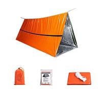 zalati Emergency Tent Survival Equip Keep Warm Dry Shelter with Carry Bag for Camping, Hiking & First Aid Outdoor - Orange