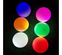zalati Glow in The Dark Golf Balls 6pcs LED Light Glow Golf Balls with 5-8 Mins/Times Lighting for 48 Hrs Battery Life - Multicolor